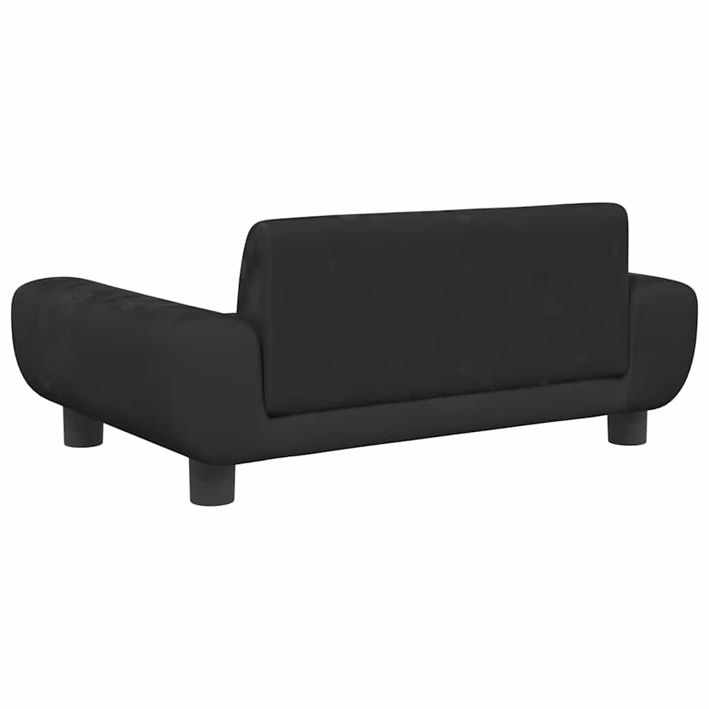 Krevet za pse crna 70 x 45 x 33 cm baršunasti