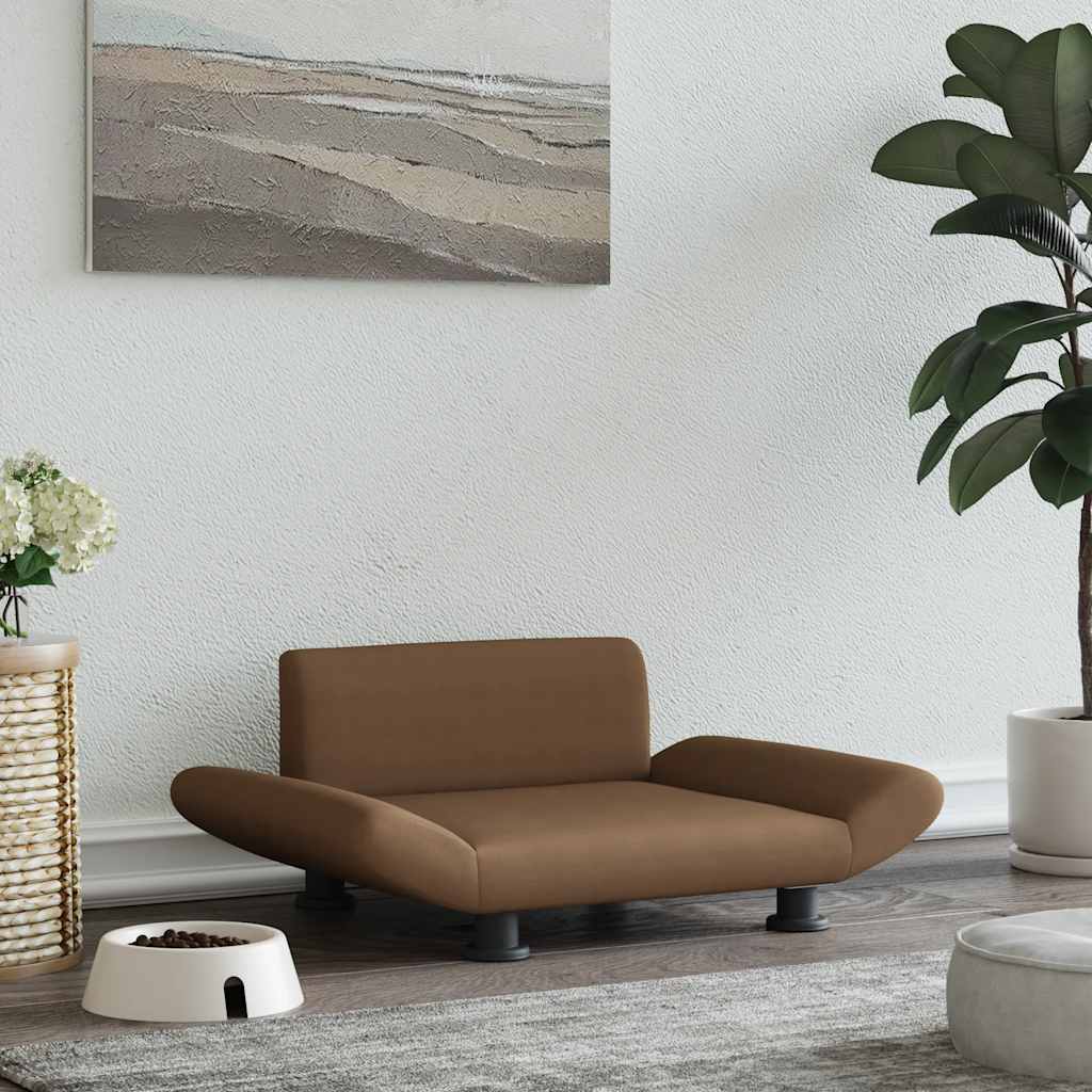 Krevet za pse smeđi 70 x 45 x 28 cm od tkanine