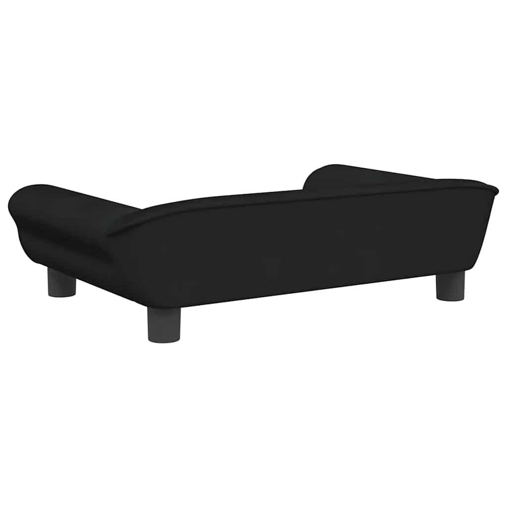 Krevet za pse crni 70 x 48 x 22 cm baršunasti