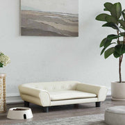 Krevet za pse krem 70 x 48 x 22 cm baršunasti