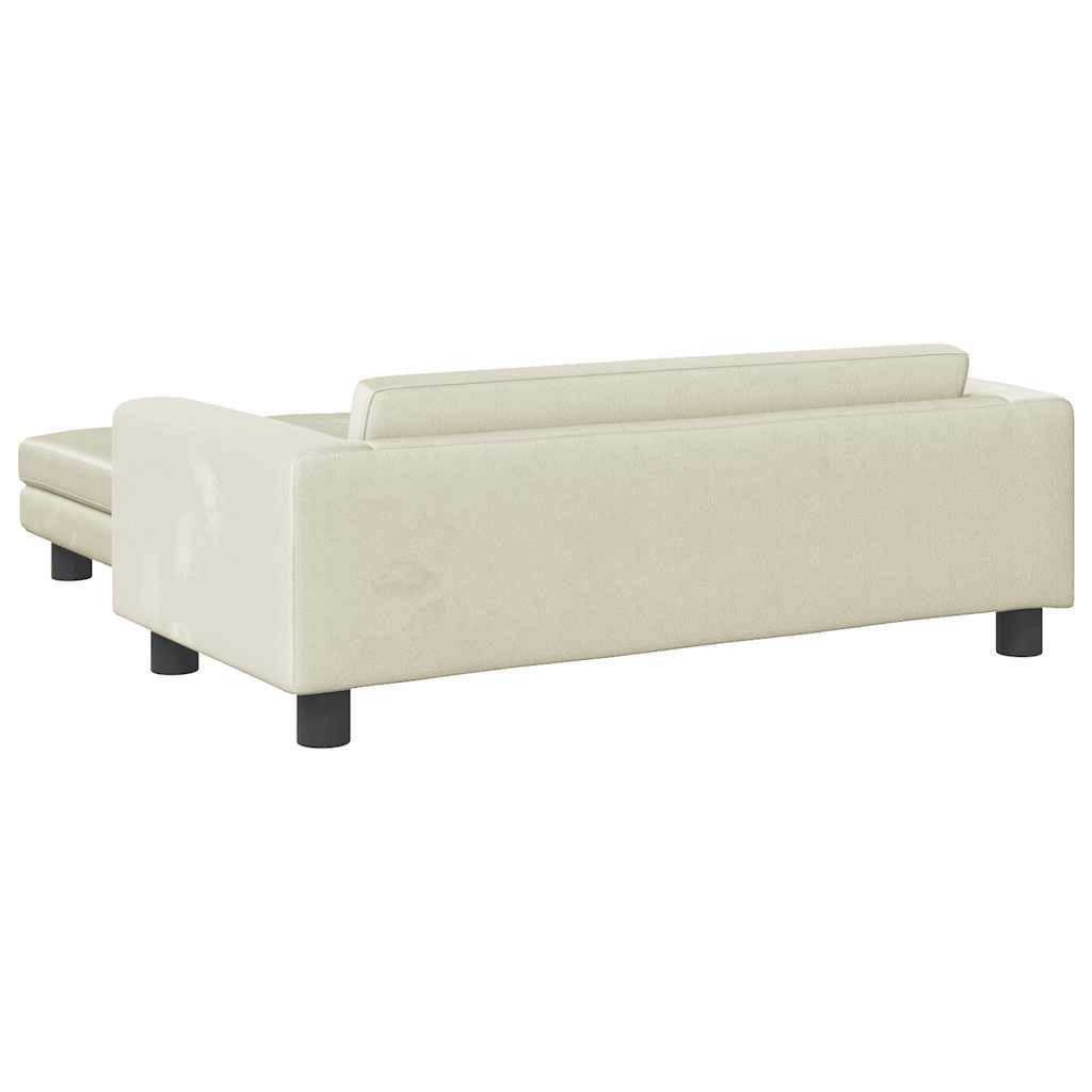 Krevet za pse s produžetkom krem 100 x 50 x 30 cm baršunasti