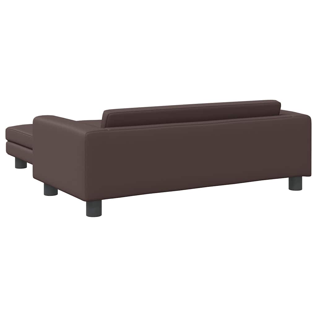 Krevet za pse s produžetkom smeđi 100 x 50 x 30 cm umjetna koža