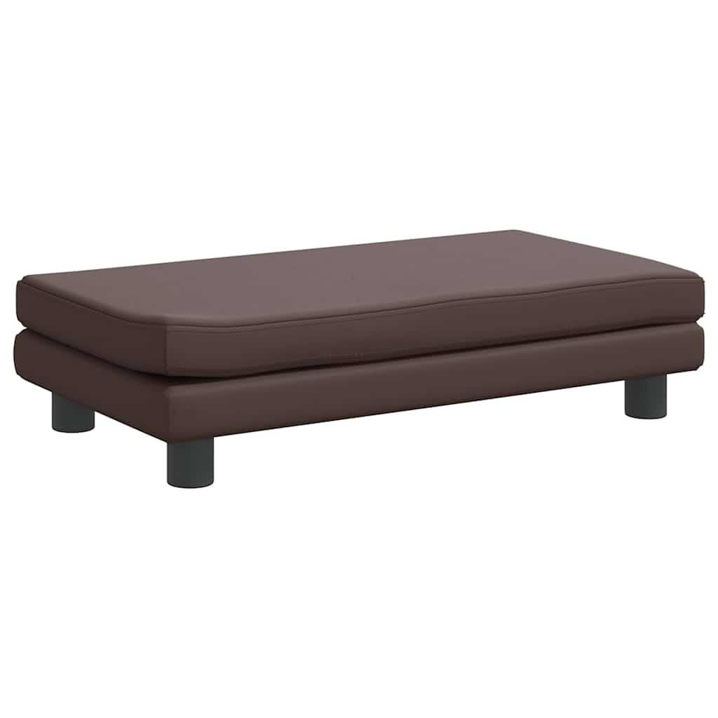 Krevet za pse s produžetkom smeđi 100 x 50 x 30 cm umjetna koža