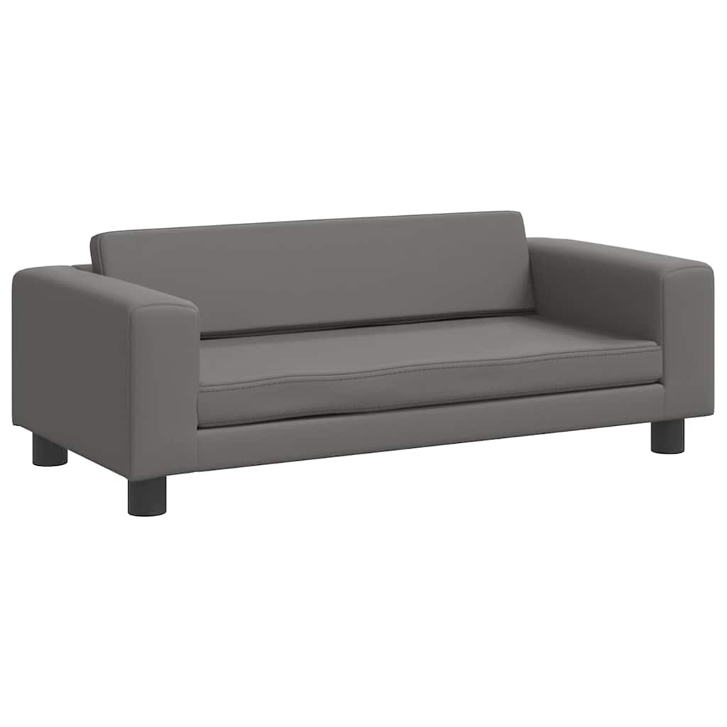 Krevet za pse s produžetkom sivi 100 x 50 x 30 cm umjetna koža