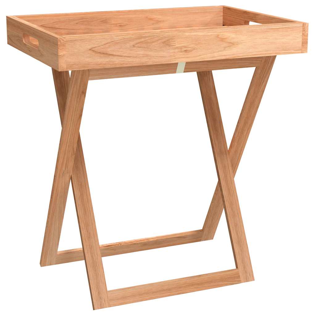 Sklopivi stol s pladnjem 52x36x56,5 cm od masivnog drva oraha