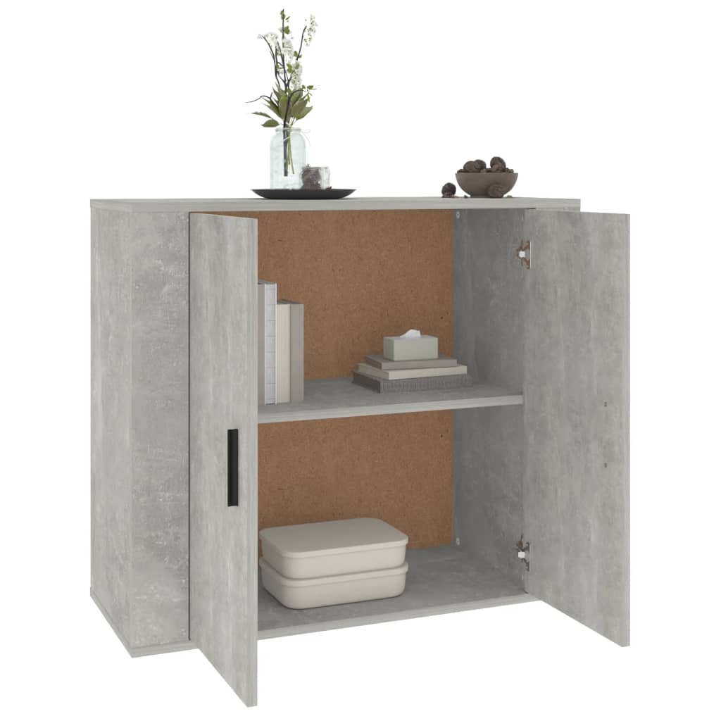 Komoda siva boja betona 80 x 33 x 70 cm od konstruiranog drva