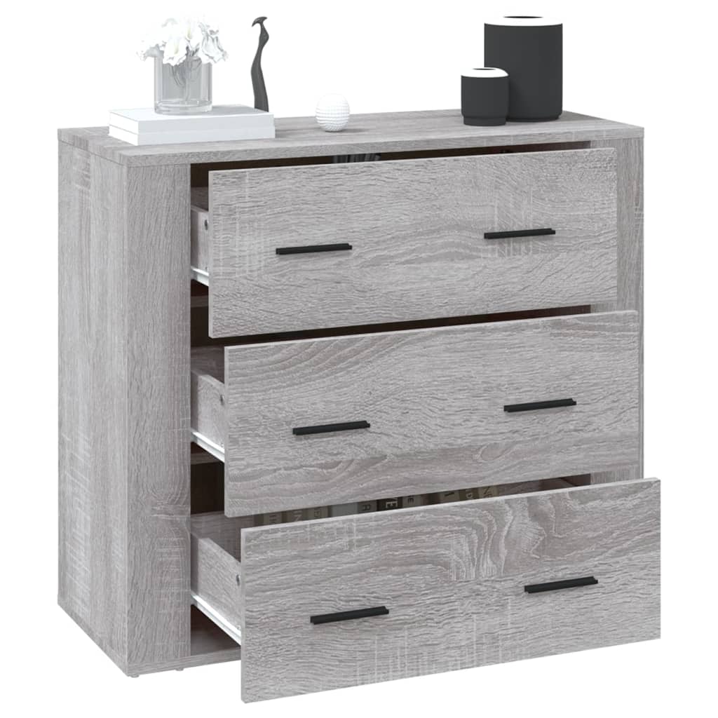 Komoda sivog hrasta sonome 80x33x70 cm od konstruiranog drva