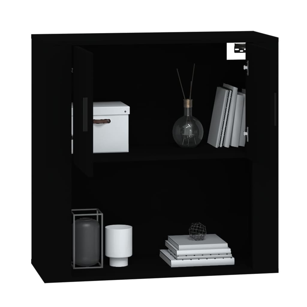 Zidni ormarić crni 80 x 33 x 80 cm od konstruiranog drva