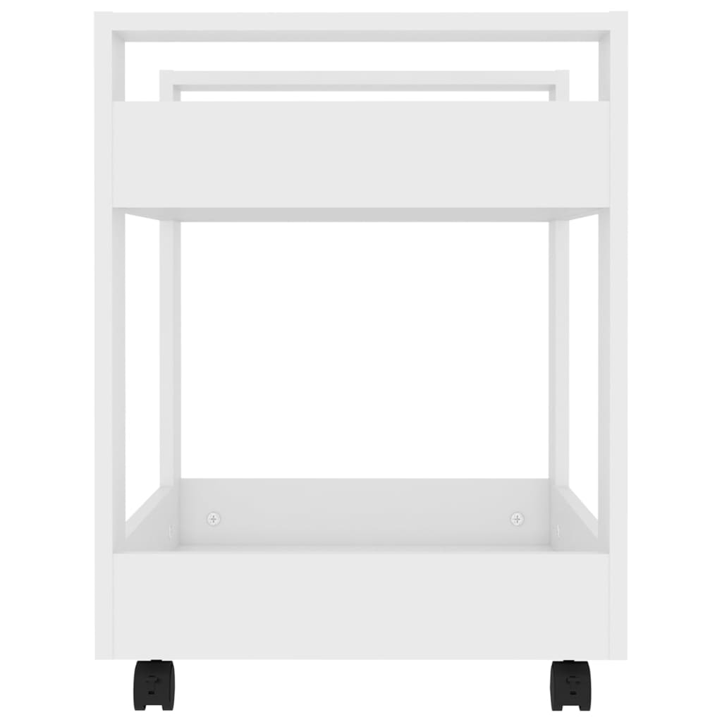 Kolica za radni stol bijela 60x45x60 cm od konstruiranog drva