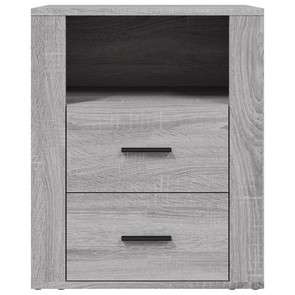 Noćni ormarić siva boja hrasta 50x36x60 cm konstruirano drvo