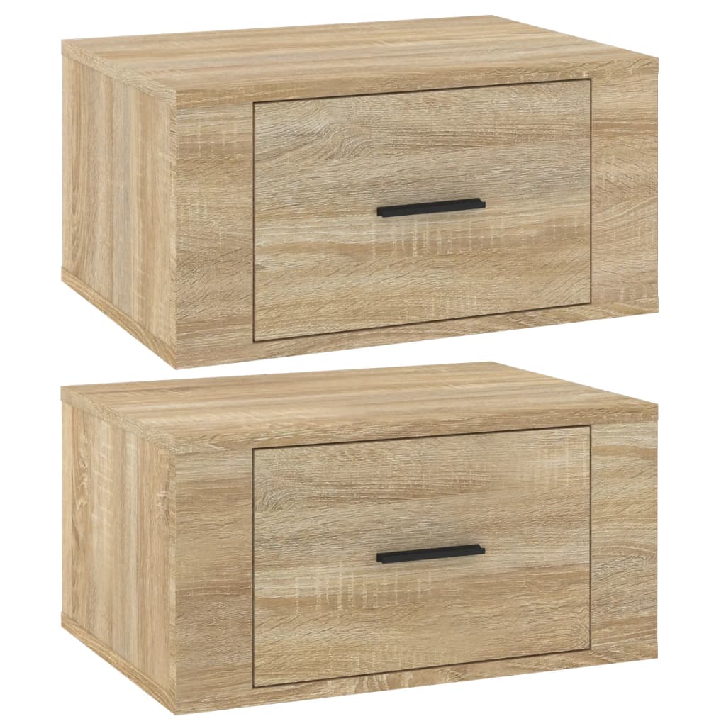 Zidni noćni ormarići 2 kom boja hrasta sonome 50x36x25 cm