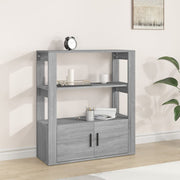Komoda sivog hrasta sonome 80x30x90 cm od konstruiranog drva
