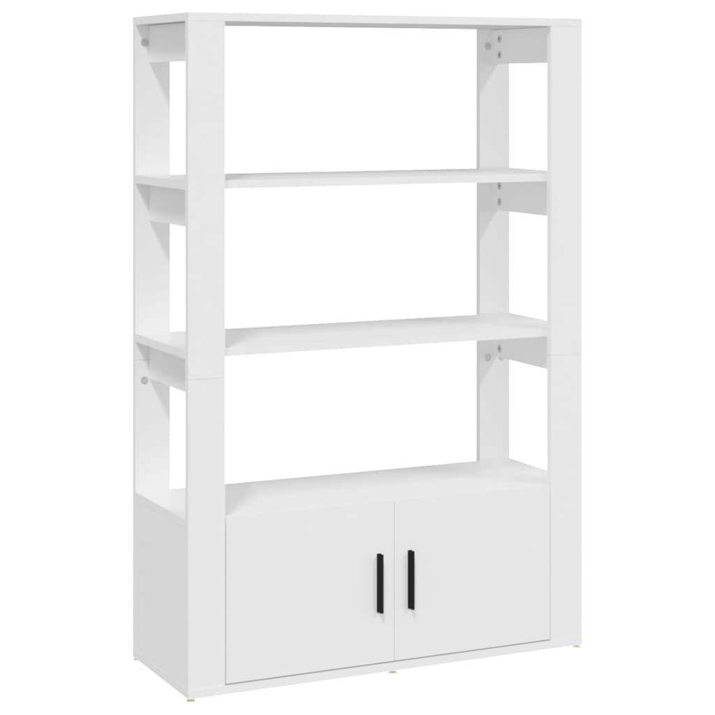 Komoda bijela 80 x 30 x 119,5 od konstruiranog drva