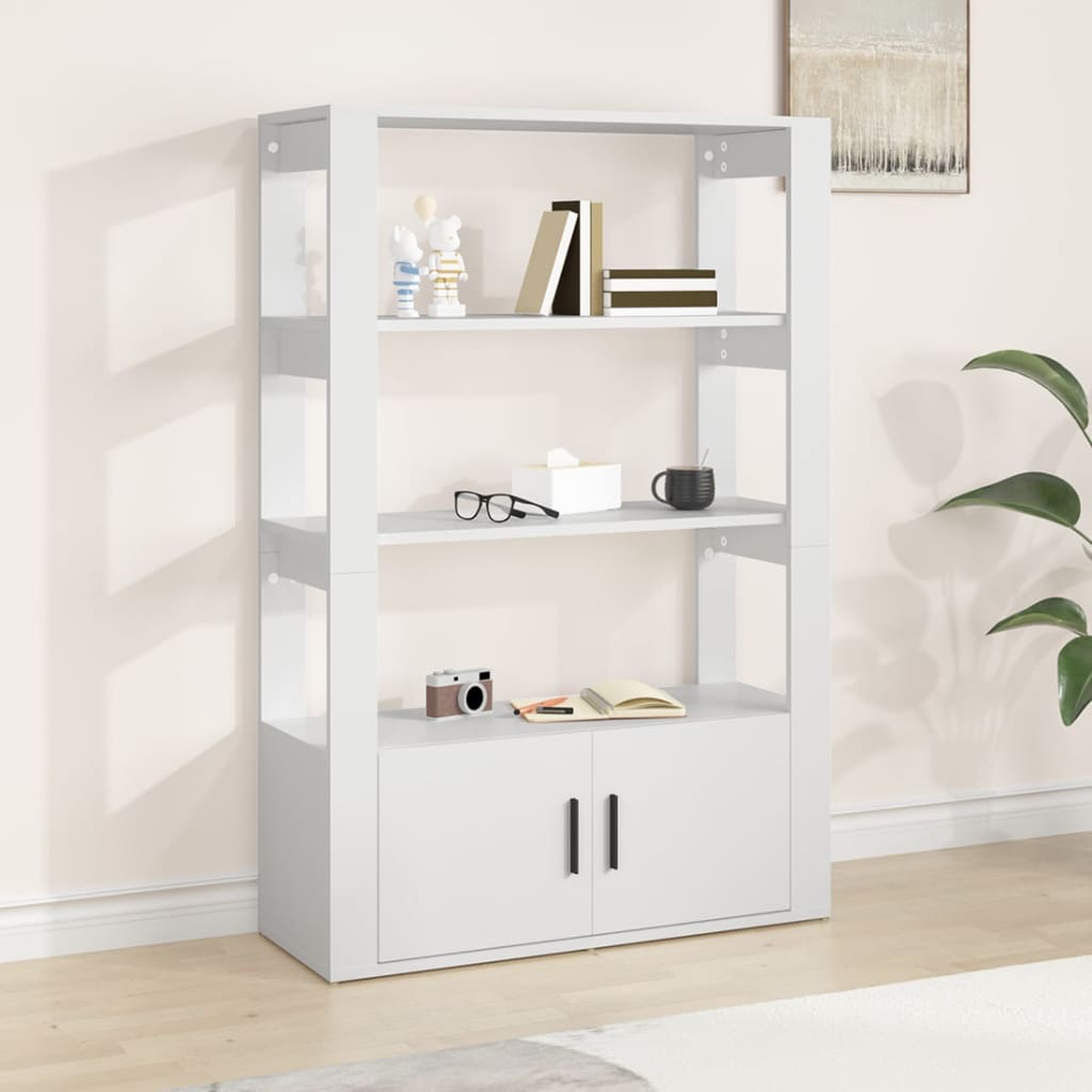 Komoda bijela 80 x 30 x 119,5 od konstruiranog drva