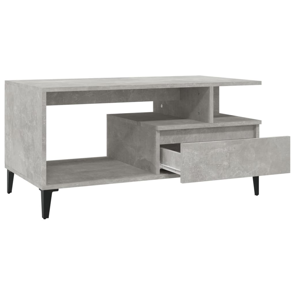 Stolić za kavu boja betona 90x49x45 cm konstruirano drvo