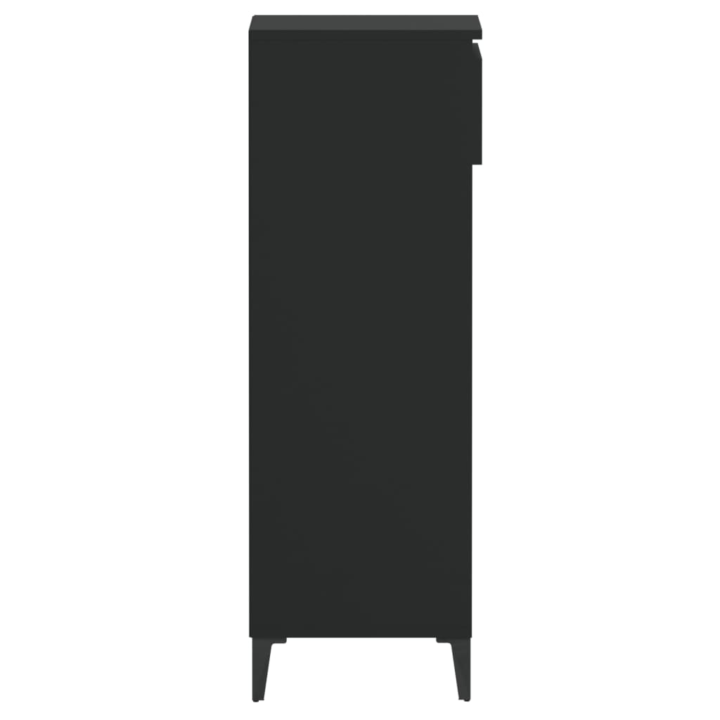 Stalak za cipele crni 40 x 36 x 105 cm od konstruiranog drva