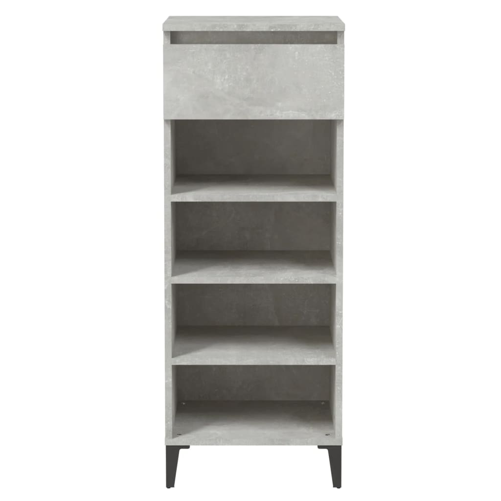 Stalak za cipele boja betona 40x36x105 cm konstruirano drvo
