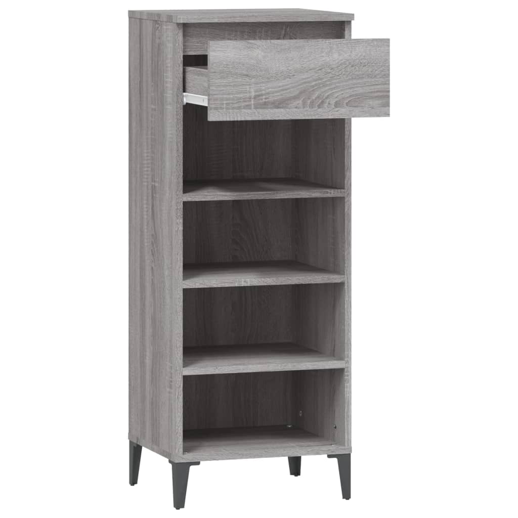 Stalak za cipele boja hrasta 40x36x105 cm konstruirano drvo