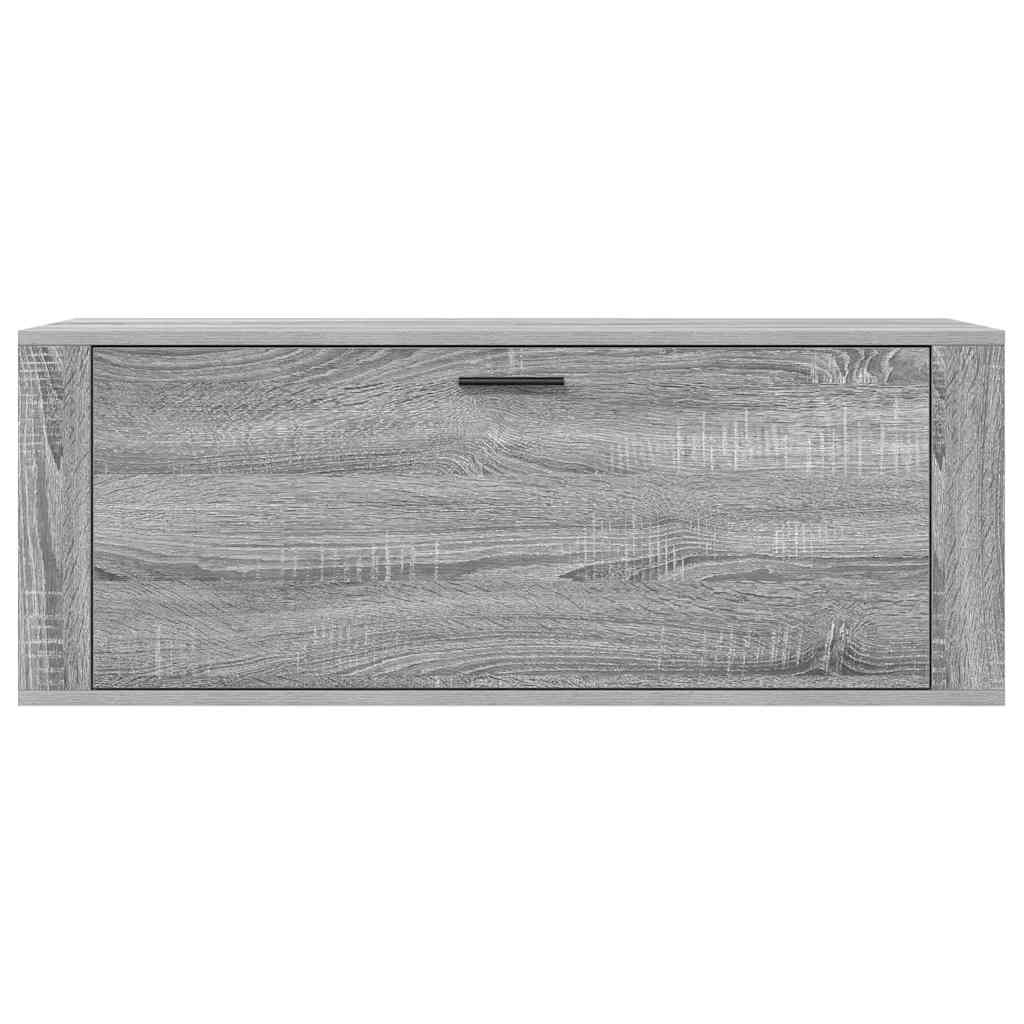 Zidni ormarić za cipele siva boja hrasta 100x35x38 cm drveni
