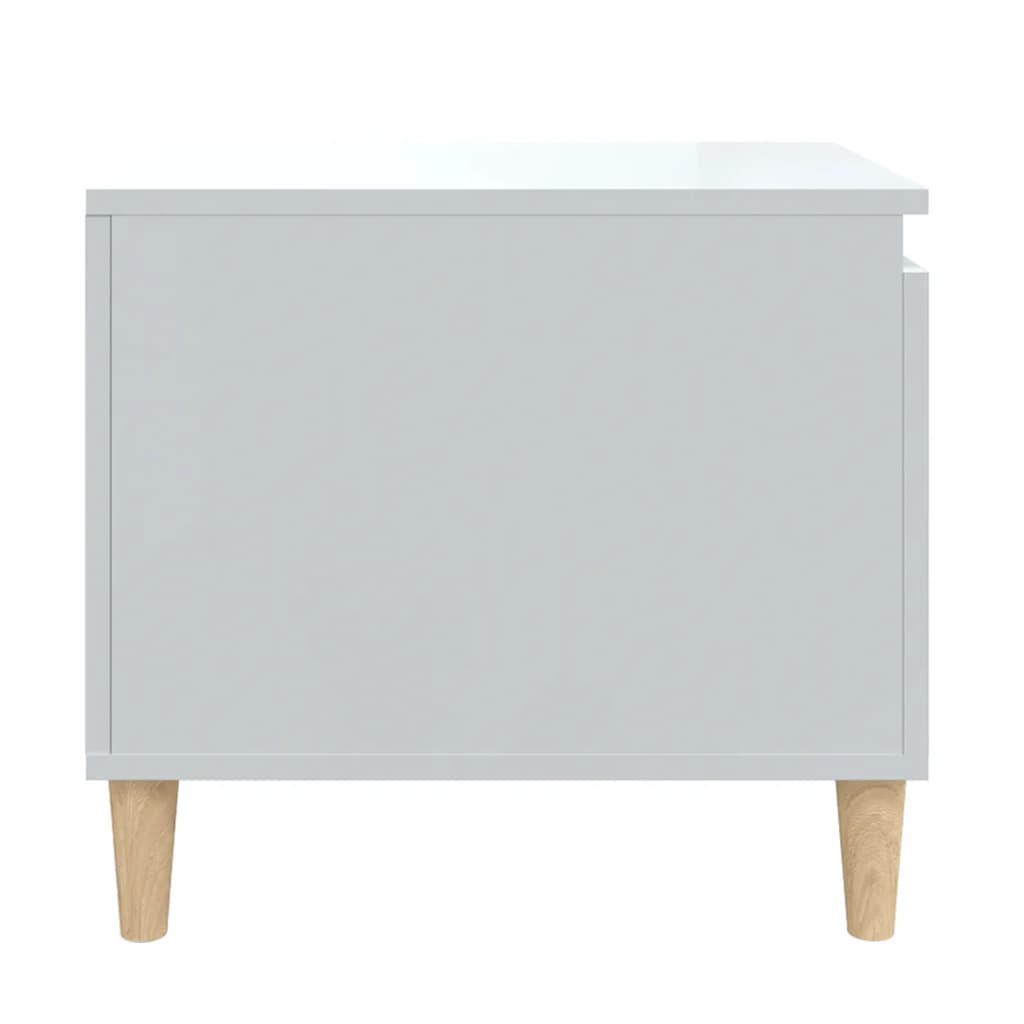 Stolić za kavu sjajni bijeli 100x50x45 cm od konstruiranog drva