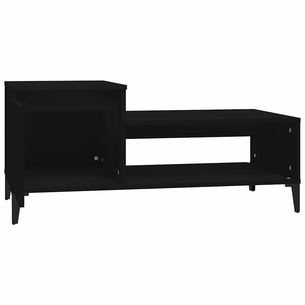 Stolić za kavu crni 100 x 50 x 45 cm od konstruiranog drva