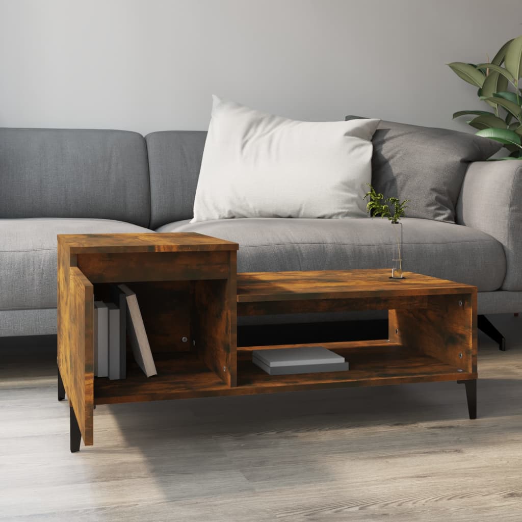 Stolić za kavu boja hrasta 100x50x45 cm konstruirano drvo