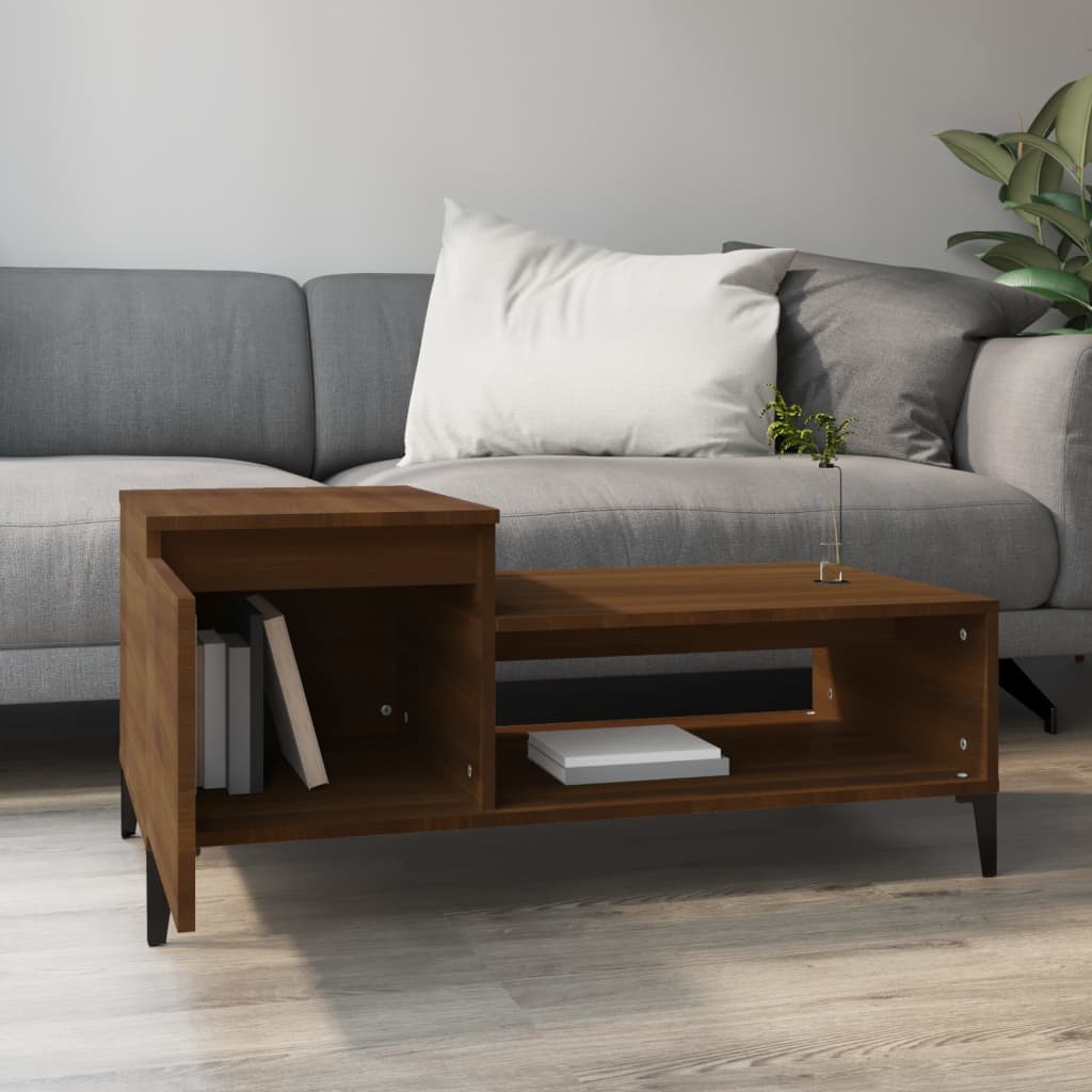 Stolić za kavu boja hrasta 100 x 50 x 45 cm konstruirano drvo