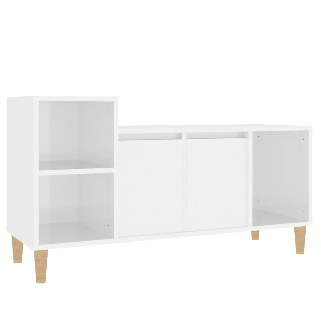 TV ormarić sjajni bijeli 100 x 35 x 55 cm od konstruiranog drva