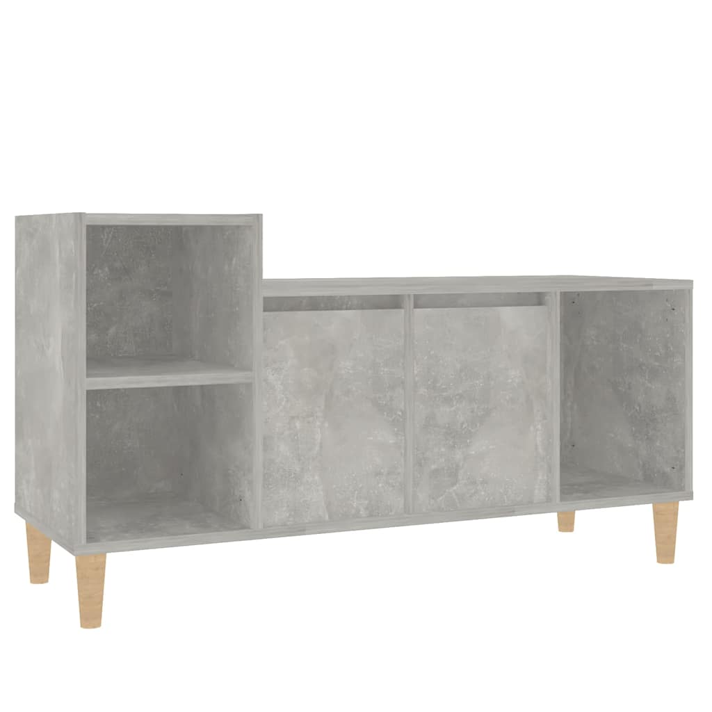 TV ormarić boja betona 100x35x55 cm od konstruiranog drva Siva