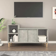 TV ormarić boja betona 100x35x55 cm od konstruiranog drva Siva