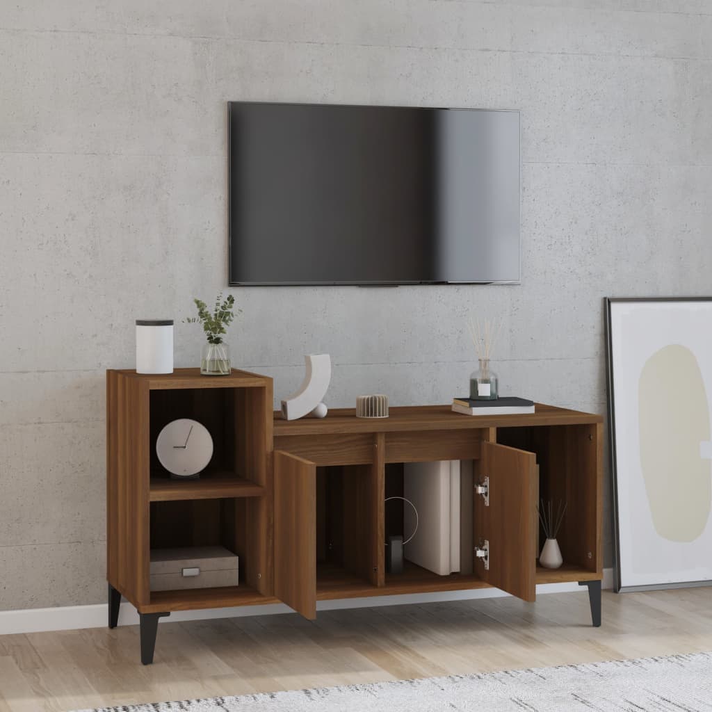 TV ormarić boja smeđeg hrasta 100x35x55 cm konstruirano drvo