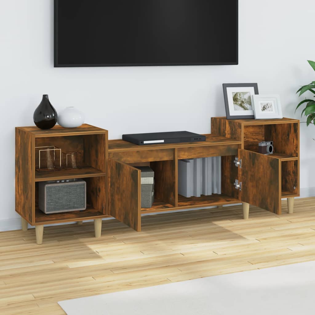 TV ormarić boja dimljenog hrasta 160x35x55 cm konstruirano drvo