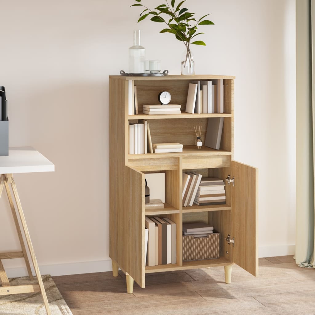 Visoka komoda hrasta sonome 60x36x110 cm od konstruiranog drva