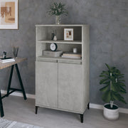 Visoka komoda siva betona 60x36x110 cm od konstruiranog drva