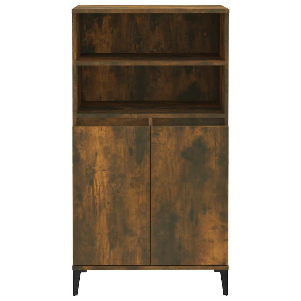 Visoka komoda dimljenog hrasta 60x36x110 cm konstruiranog drva