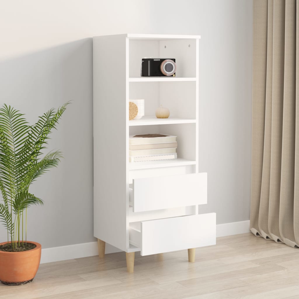 Visoka komoda bijela 40 x 36 x 110 cm od konstruiranog drva