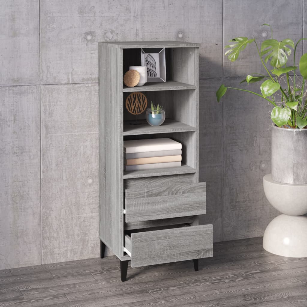 Visoka komoda boja hrasta 40x36x110 cm od konstruiranog drva