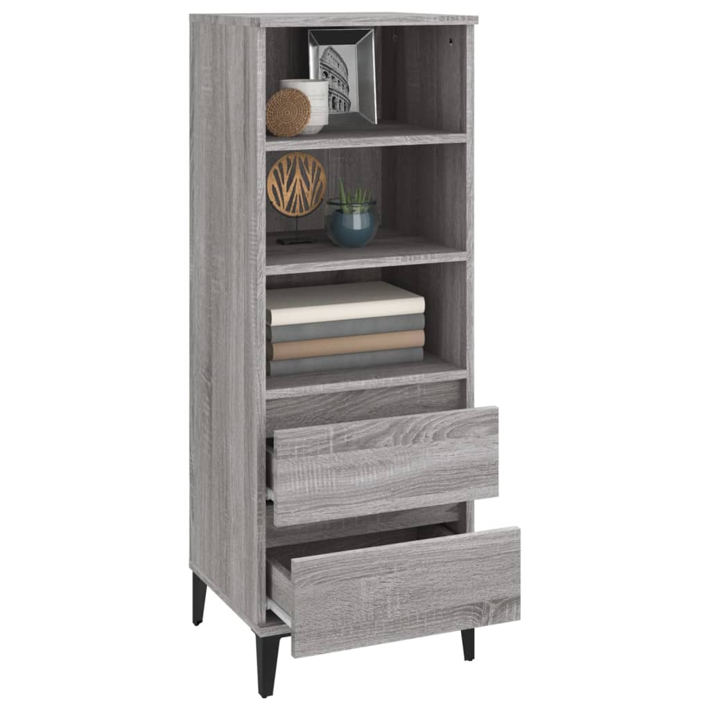 Visoka komoda boja hrasta 40x36x110 cm od konstruiranog drva