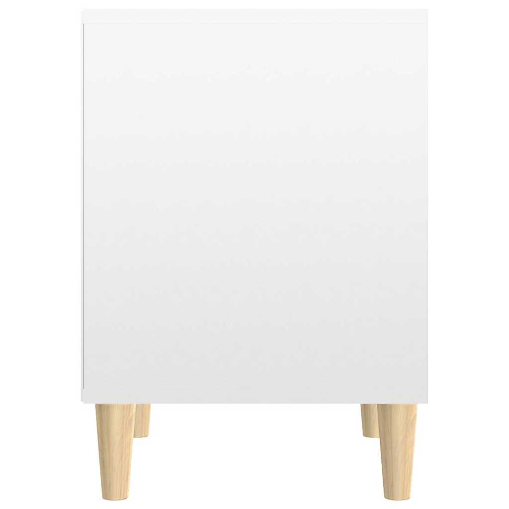 Noćni ormarić sjajni bijeli 40x35x50 cm od konstruiranog drva Bijela