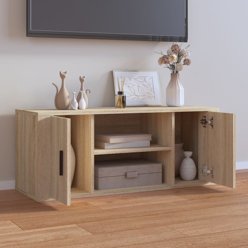 TV ormarić boja hrasta sonome 100x35x40 cm konstruirano drvo