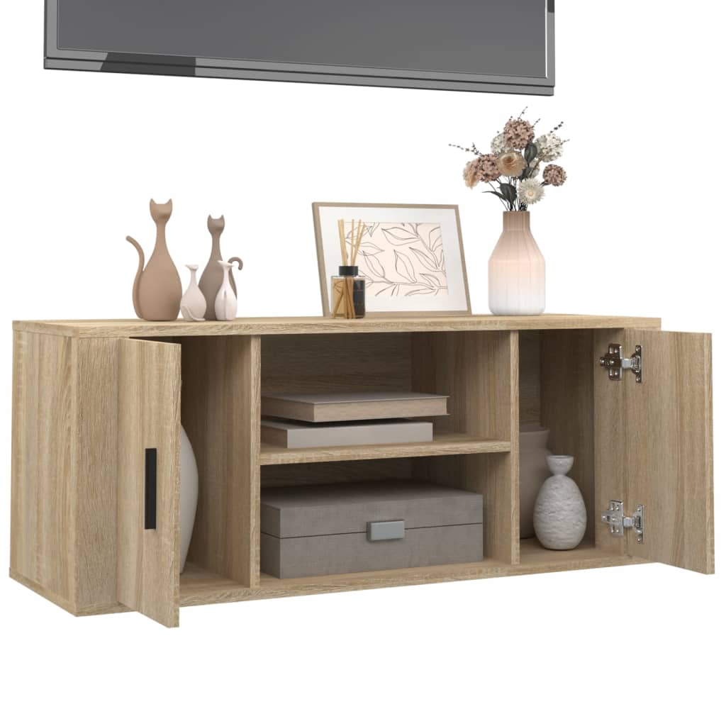 TV ormarić boja hrasta sonome 100x35x40 cm konstruirano drvo