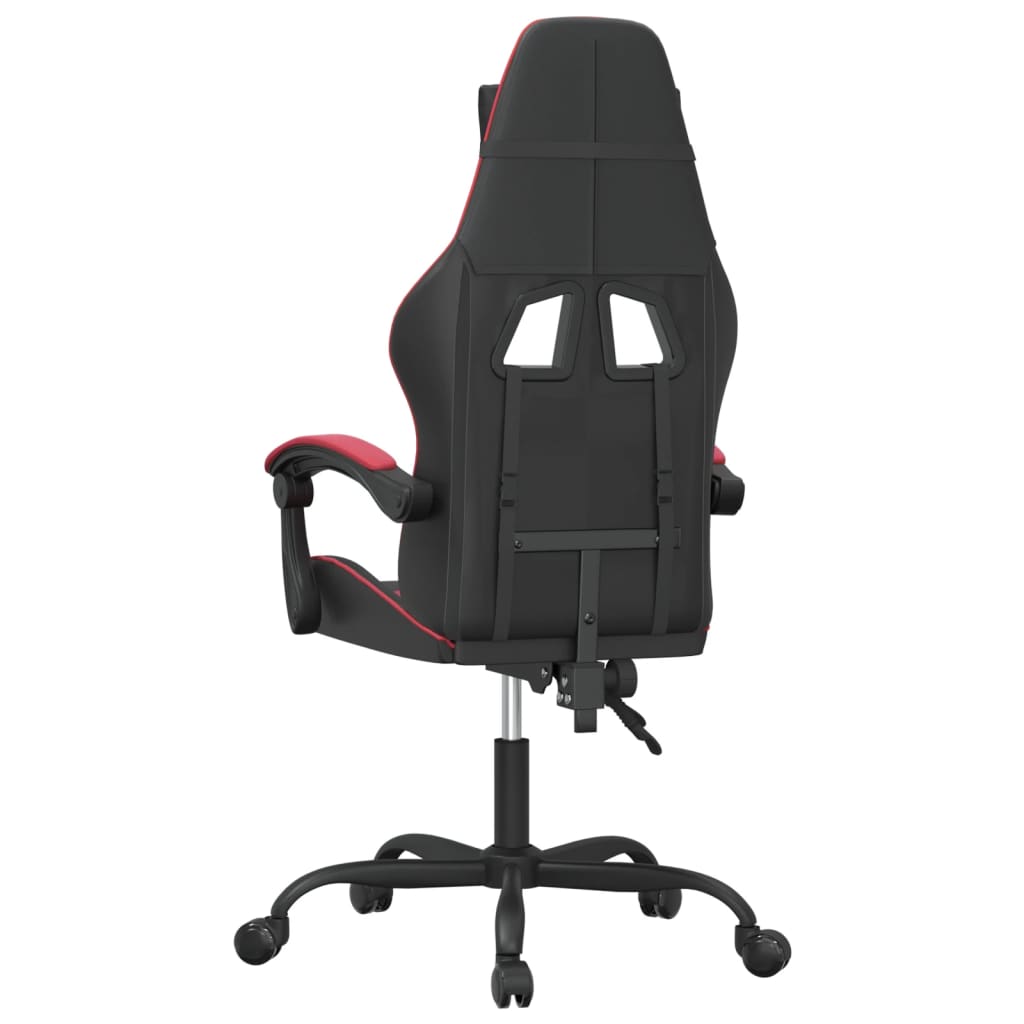 Igraća stolica crna i crvena boja vina od umjetne kože