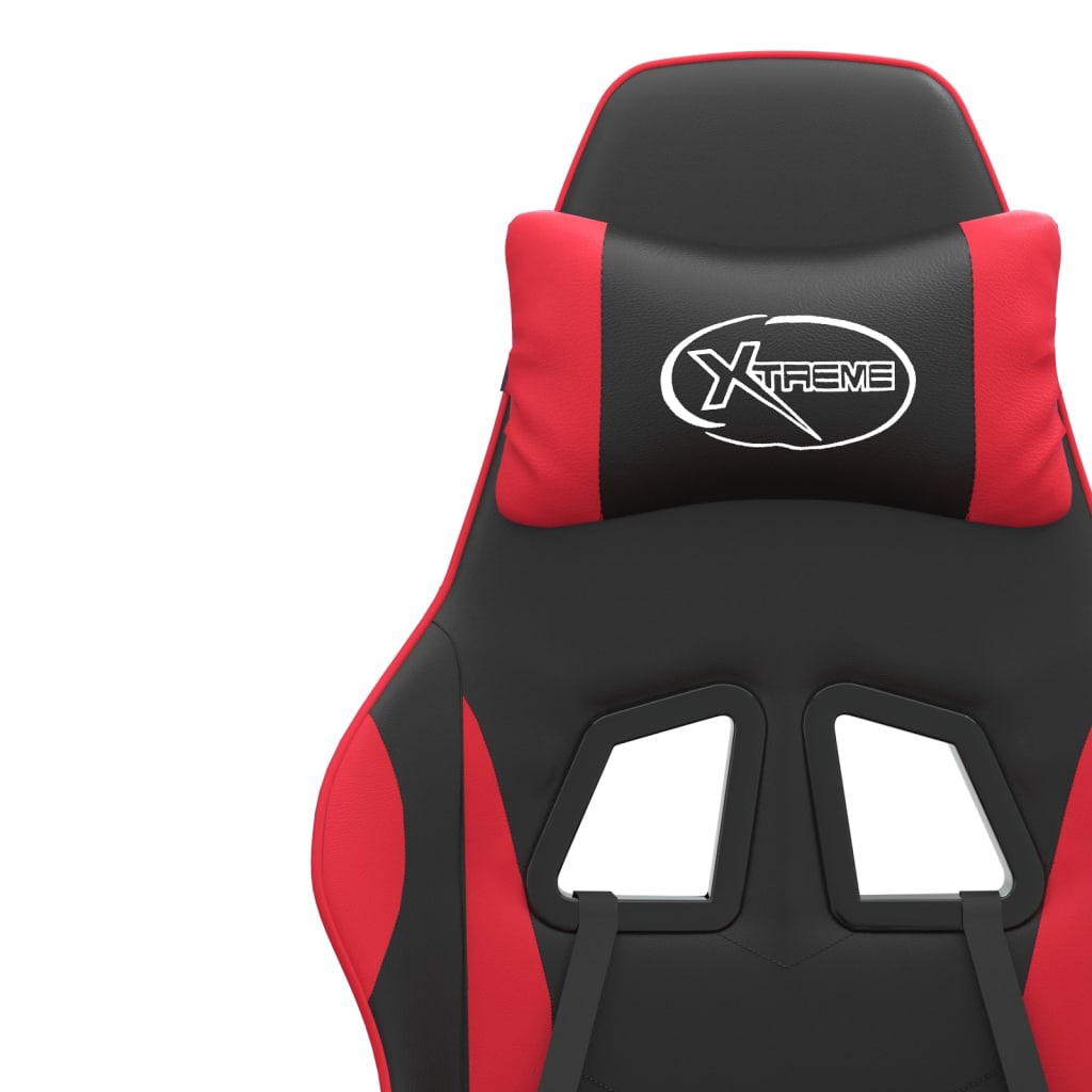 Igraća stolica crno-crvena od umjetne kože