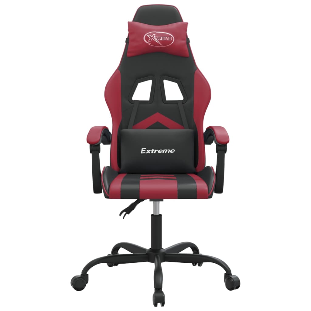 Igraća stolica crna i crvena boja vina od umjetne kože