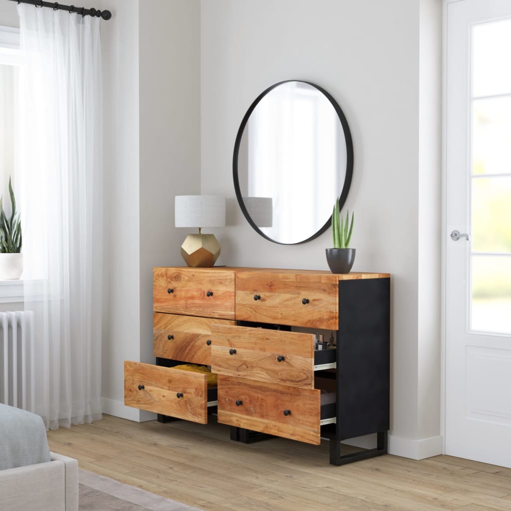 Komode 2 kom 60 x 33 x 75 cm od masivnog bagremovog drva