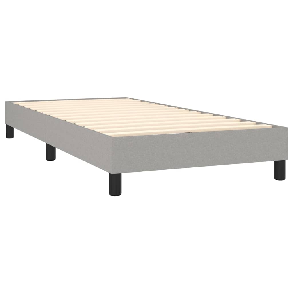 Okvir za krevet s oprugom svjetlosivi 90x190 cm od tkanine