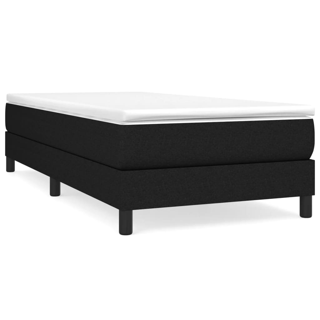 Okvir za krevet s oprugom crni 90x190cm od tkanine