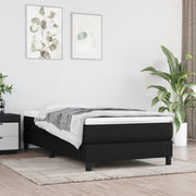 Okvir za krevet s oprugom crni 90x190cm od tkanine