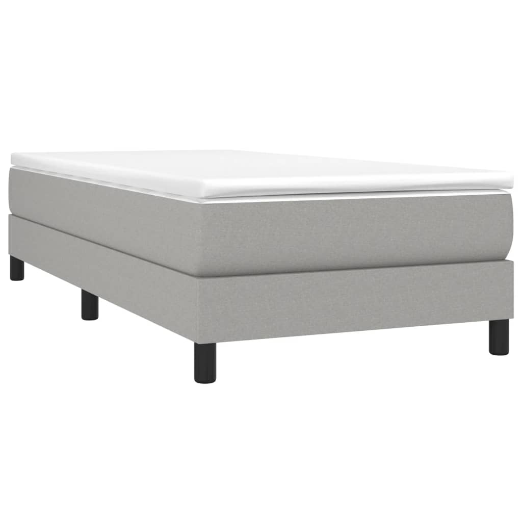 Okvir za krevet s oprugom svjetlosivi 90x200 cm od tkanine
