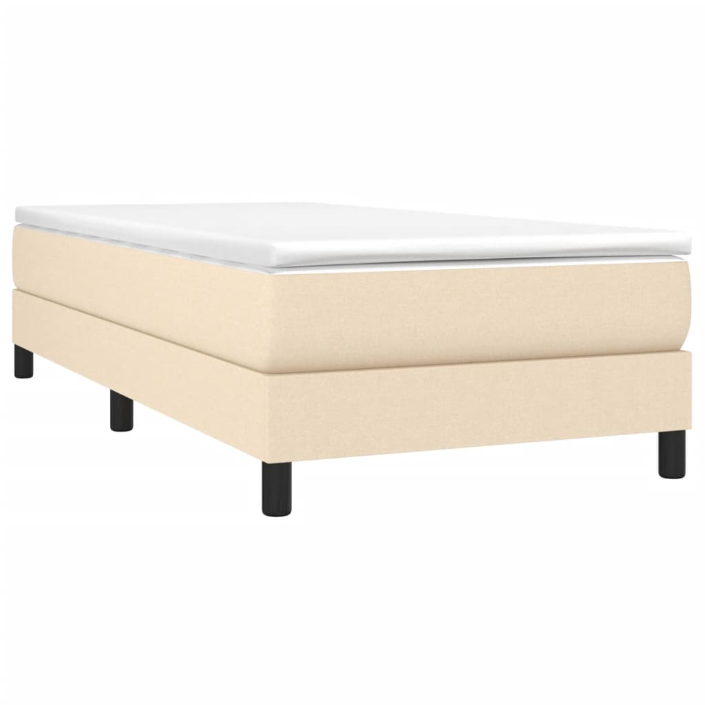 Okvir za krevet s oprugom krem 90x200cm od tkanine